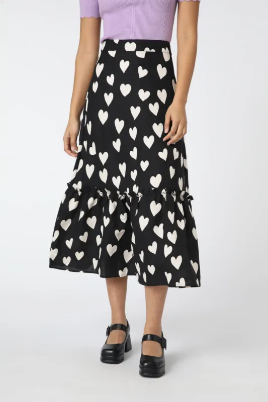 Love Hearts Midi Skirt sold by Modcloth