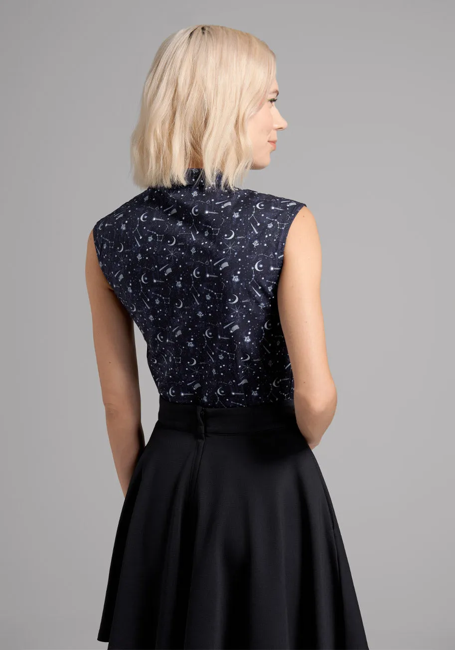 Cherished Constellations Tie-Neck Top sold by Modcloth product image thumbnail 2