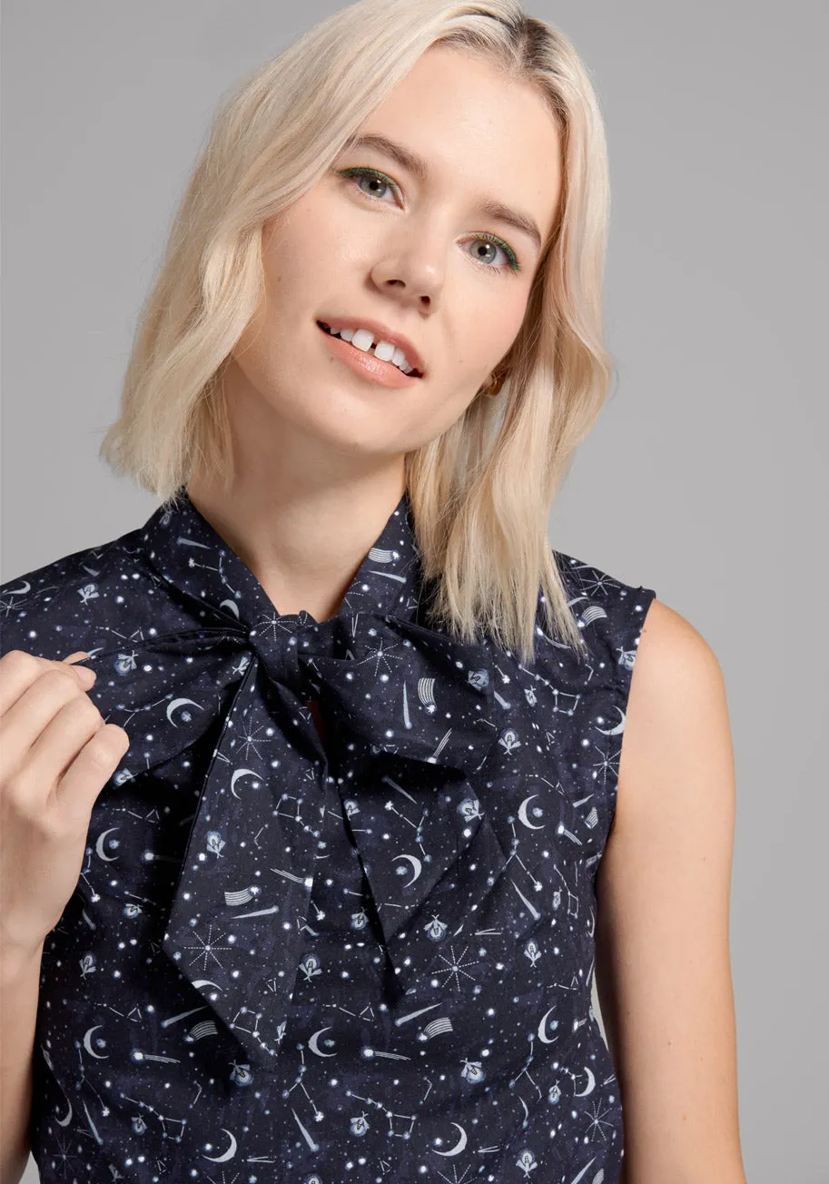 Cherished Constellations Tie-Neck Top sold by Modcloth product image thumbnail 3