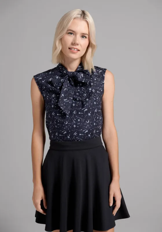 Cherished Constellations Tie-Neck Top sold by Modcloth