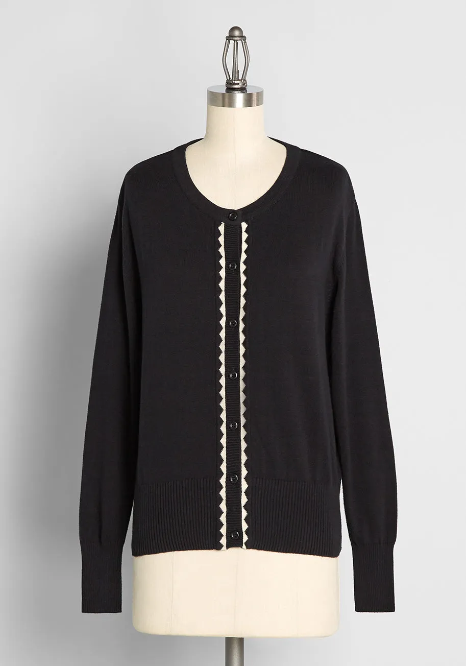Zigging These Zags Cardigan sold by Modcloth