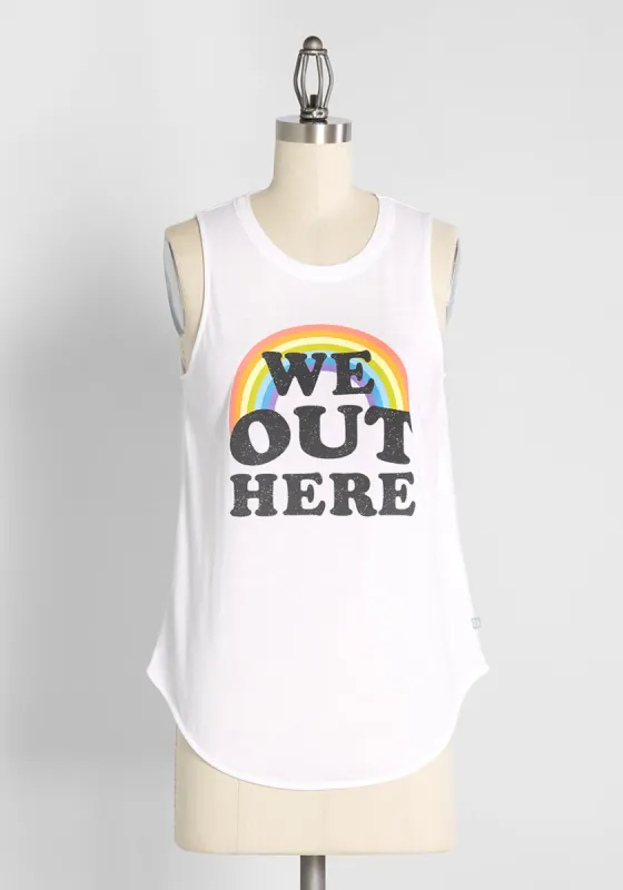 We Out Here Graphic Tank Top sold by Modcloth