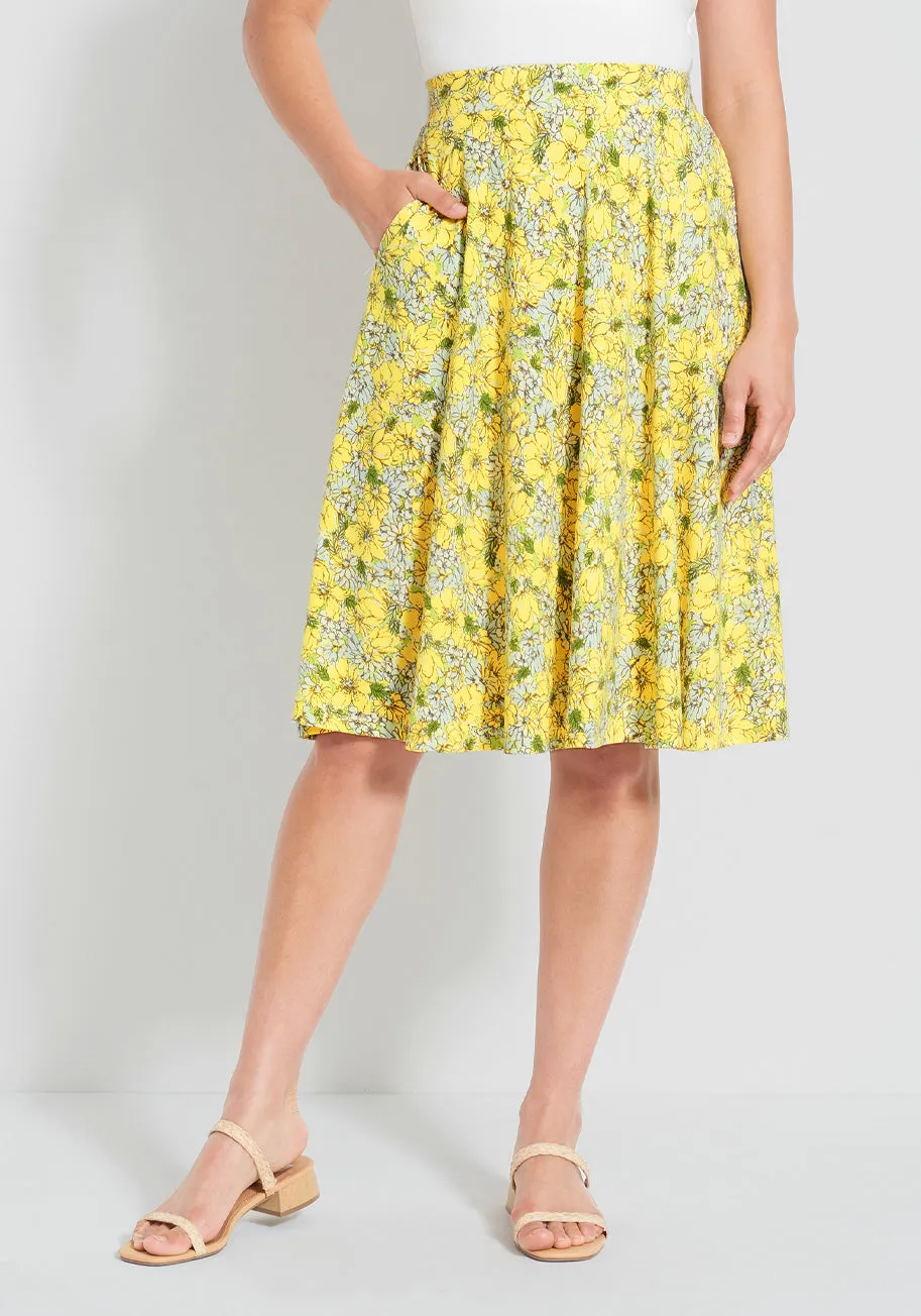 Excellence Attained Knit A-Line Skirt sold by Modcloth