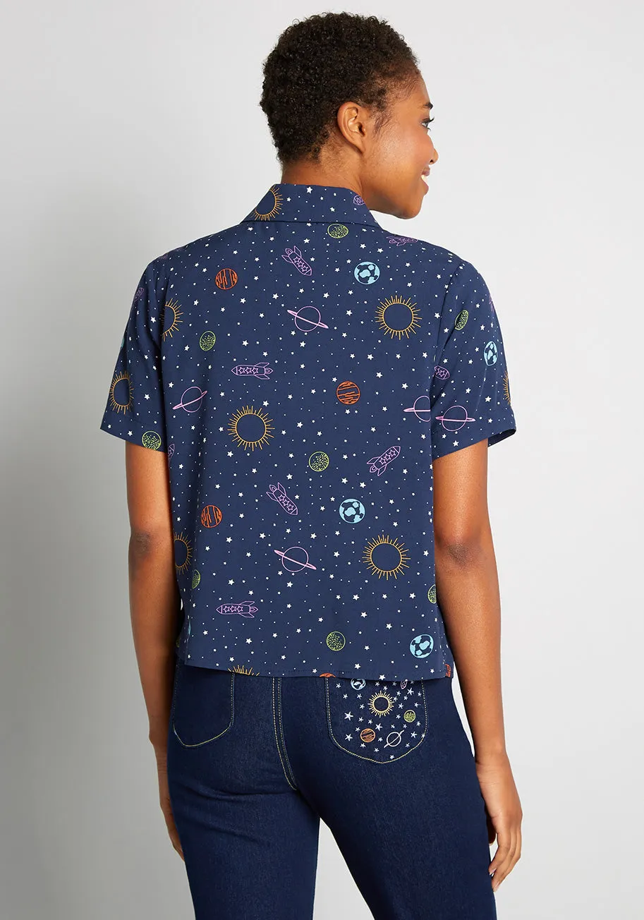 Space Camp Dreamin' Button-Up Shirt sold by Modcloth product image thumbnail 2
