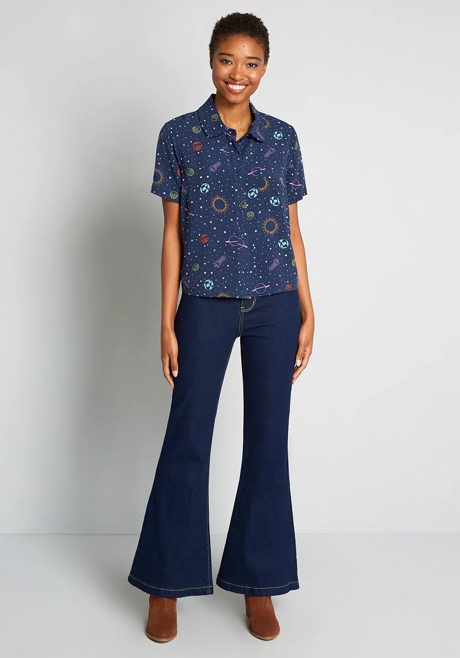 Space Camp Dreamin' Button-Up Shirt sold by Modcloth product image thumbnail 3
