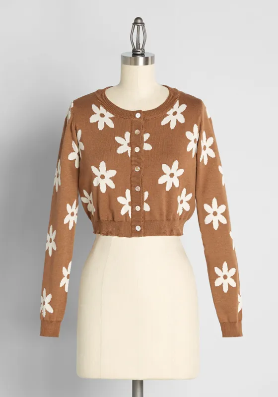 Daisy Devotion Cropped Cardigan sold by Modcloth