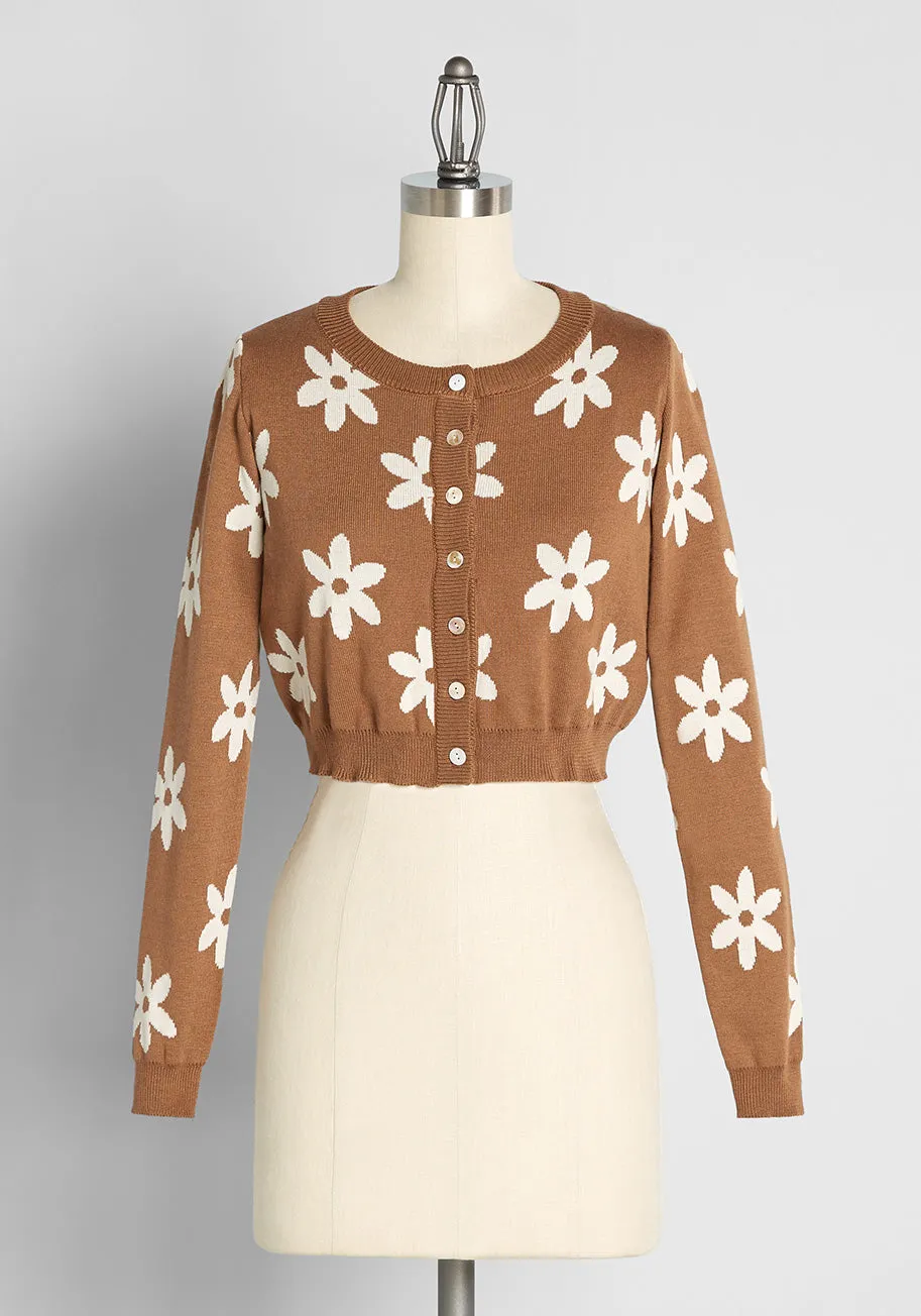 Daisy Devotion Cropped Cardigan sold by Modcloth