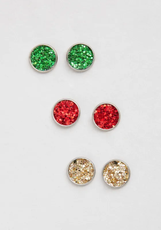 Glittering Sentiments Stud Earring Set sold by Modcloth