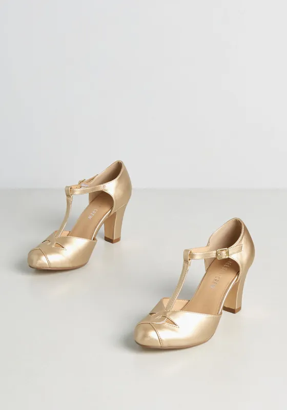 Going Out Glam T-Strap Heel sold by Modcloth