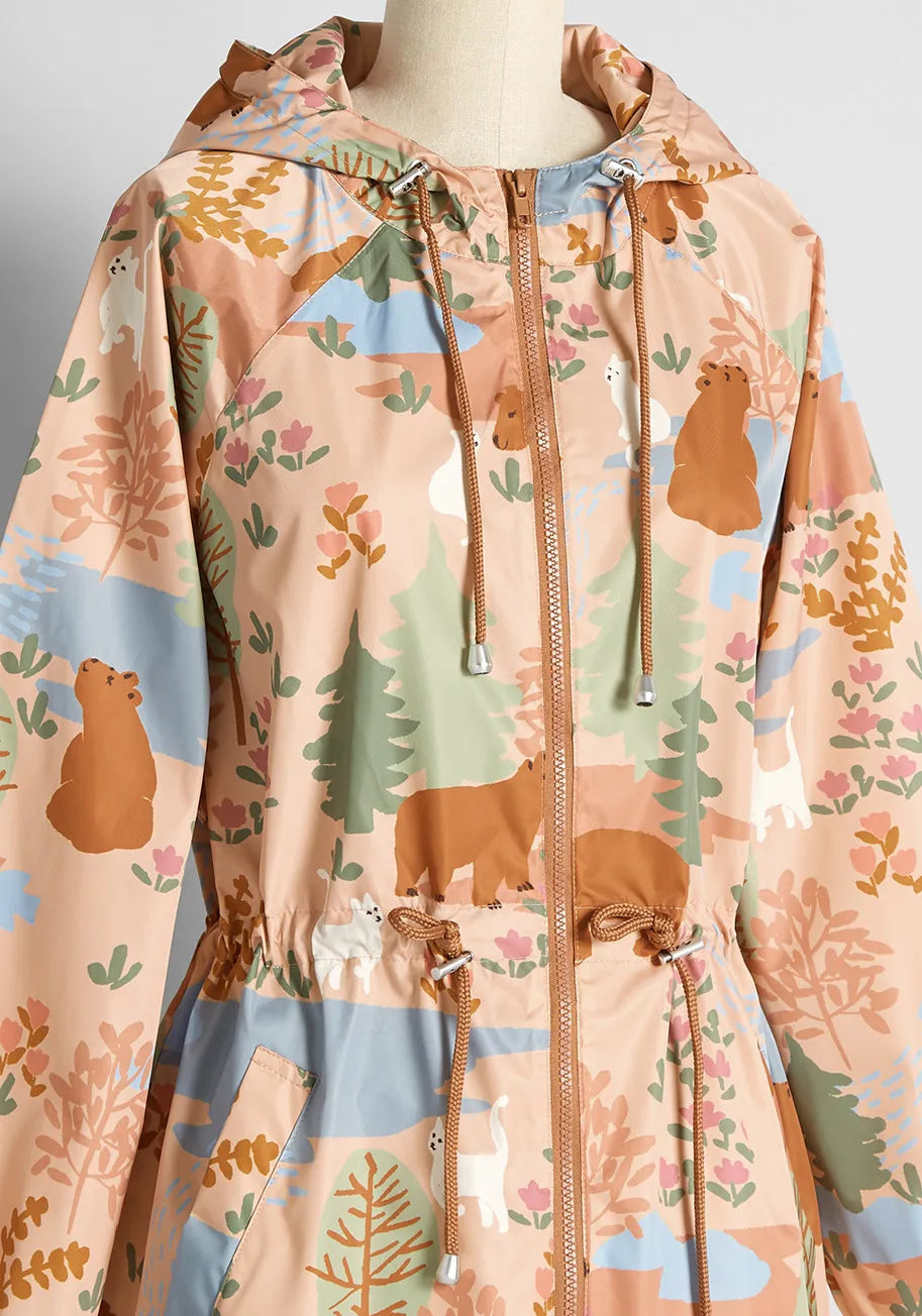 Facing The Wilderness Rain Jacket sold by Modcloth product image thumbnail 3