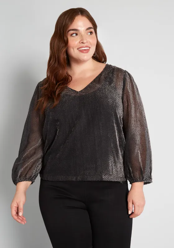 New Sheer's Eve Top sold by Modcloth