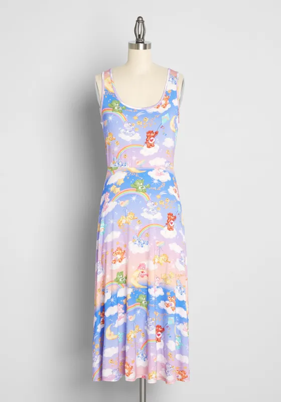 ModCloth X Care Bears Precious Playtime Sleeveless Midi Dress sold by Modcloth