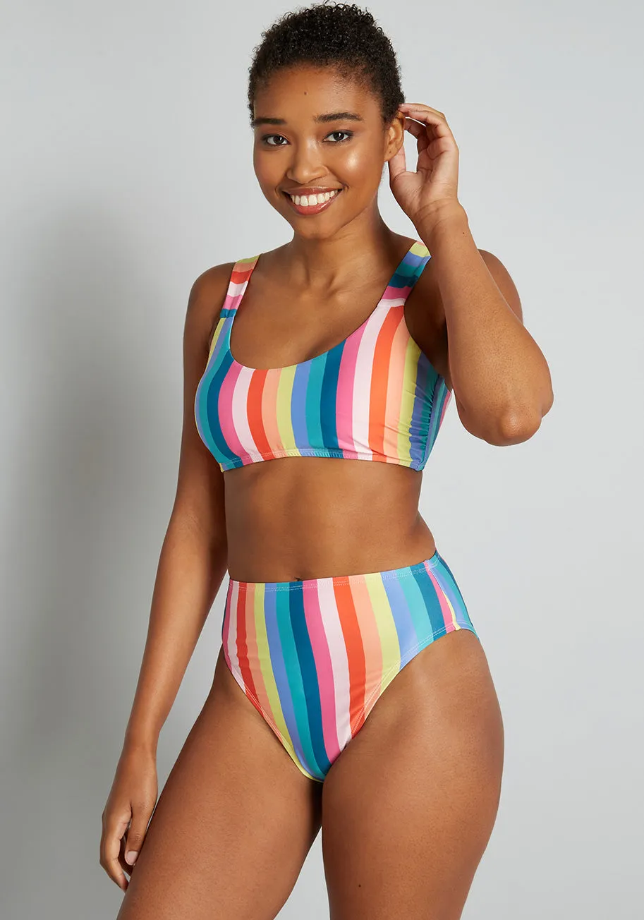 The Franky High-Waisted Bikini Bottom sold by Modcloth