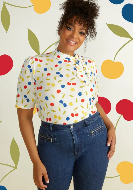 Daydream Believer Tie-Neck Top made by Modcloth