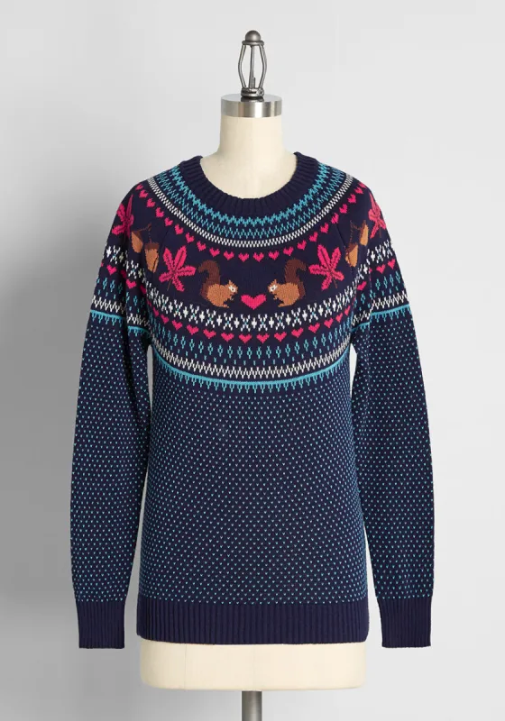Be-leaf Me When I Say Fair Isle Sweater sold by Modcloth