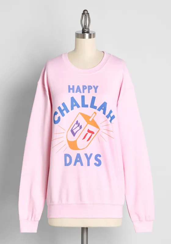 Happy Challah Days Graphic Sweatshirt sold by Modcloth