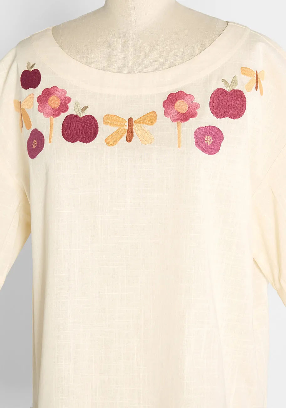 Nature's Bounty Embroidered Top sold by Modcloth product image thumbnail 3