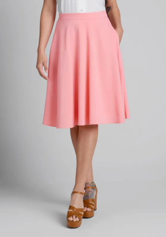Just This Sway A-Line Skirt sold by Modcloth