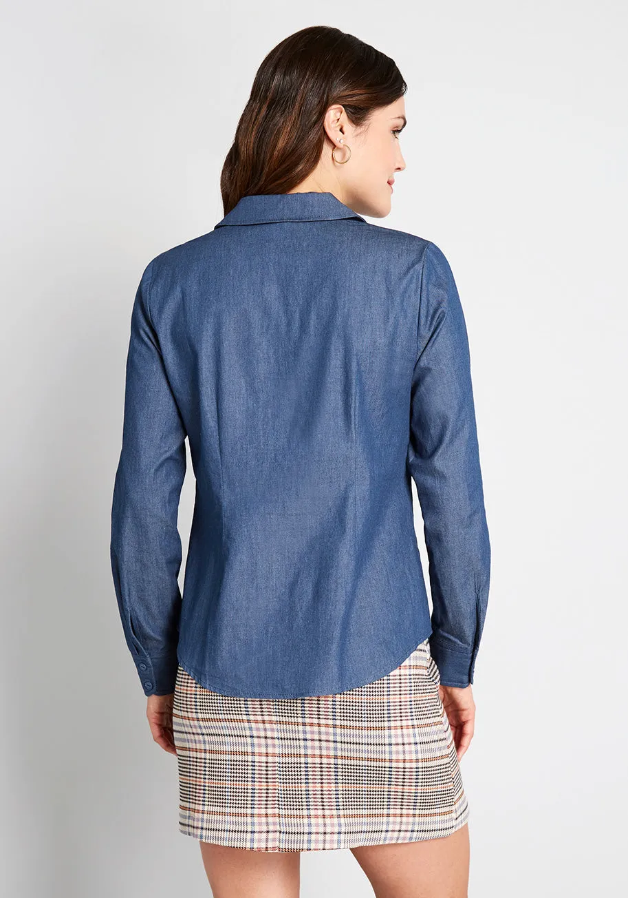 A New Classic Button-Up Top sold by Modcloth product image thumbnail 2