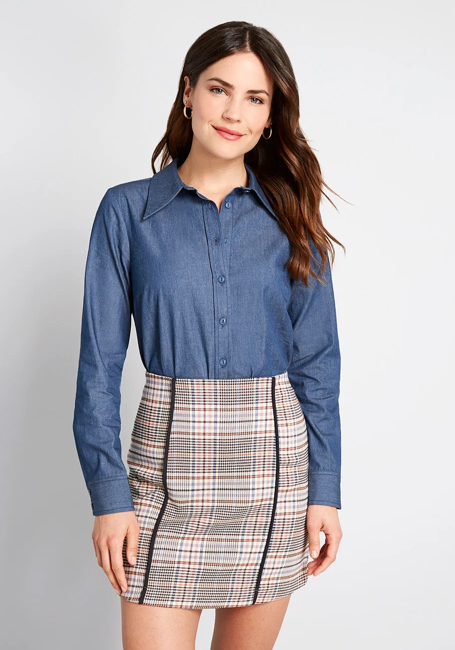 A New Classic Button-Up Top sold by Modcloth