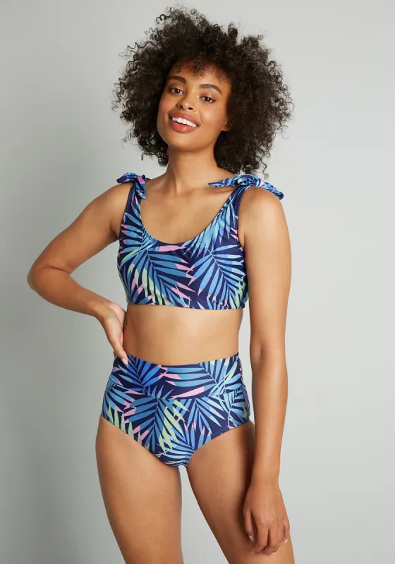 The Clarice High-Waisted Bikini Bottom sold by Modcloth