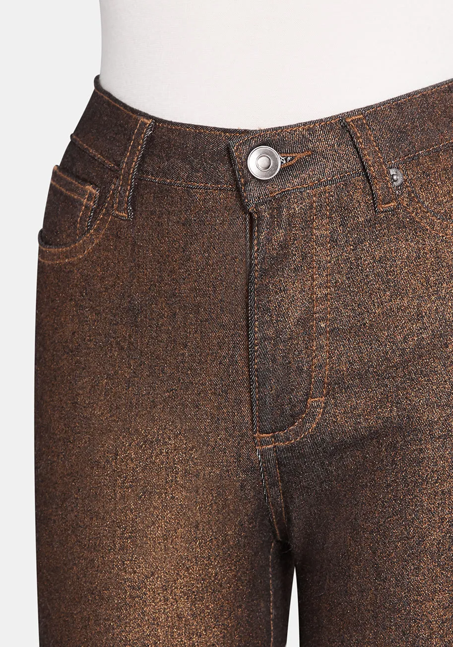 Metal Dipped and Dapper Skinny Jeans in Bronze sold by Modcloth product image thumbnail 3