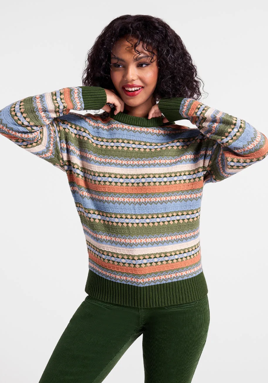Mosaic Magic Fair Isle Sweater sold by Modcloth