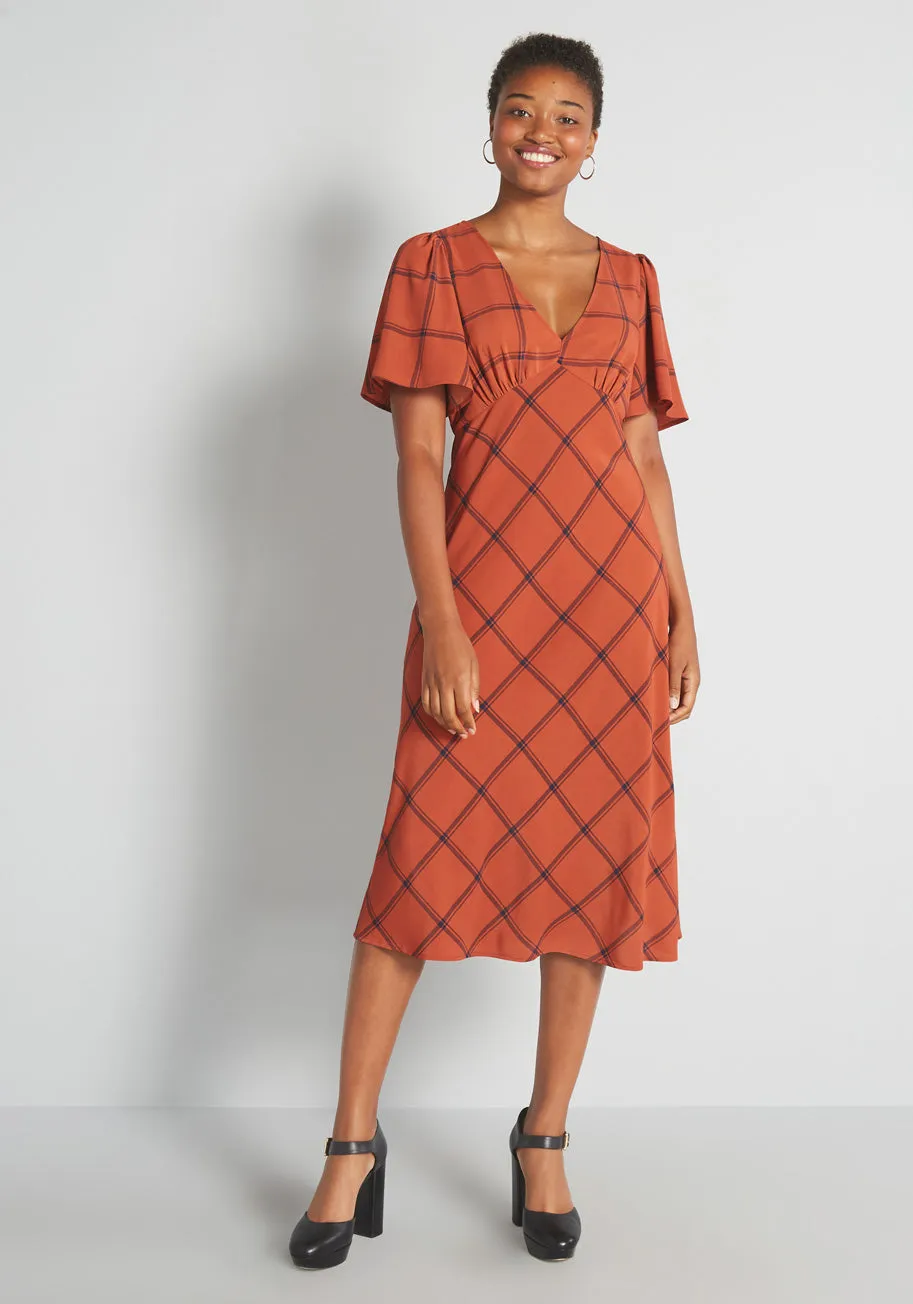 Time To Flounce Midi Dress sold by Modcloth