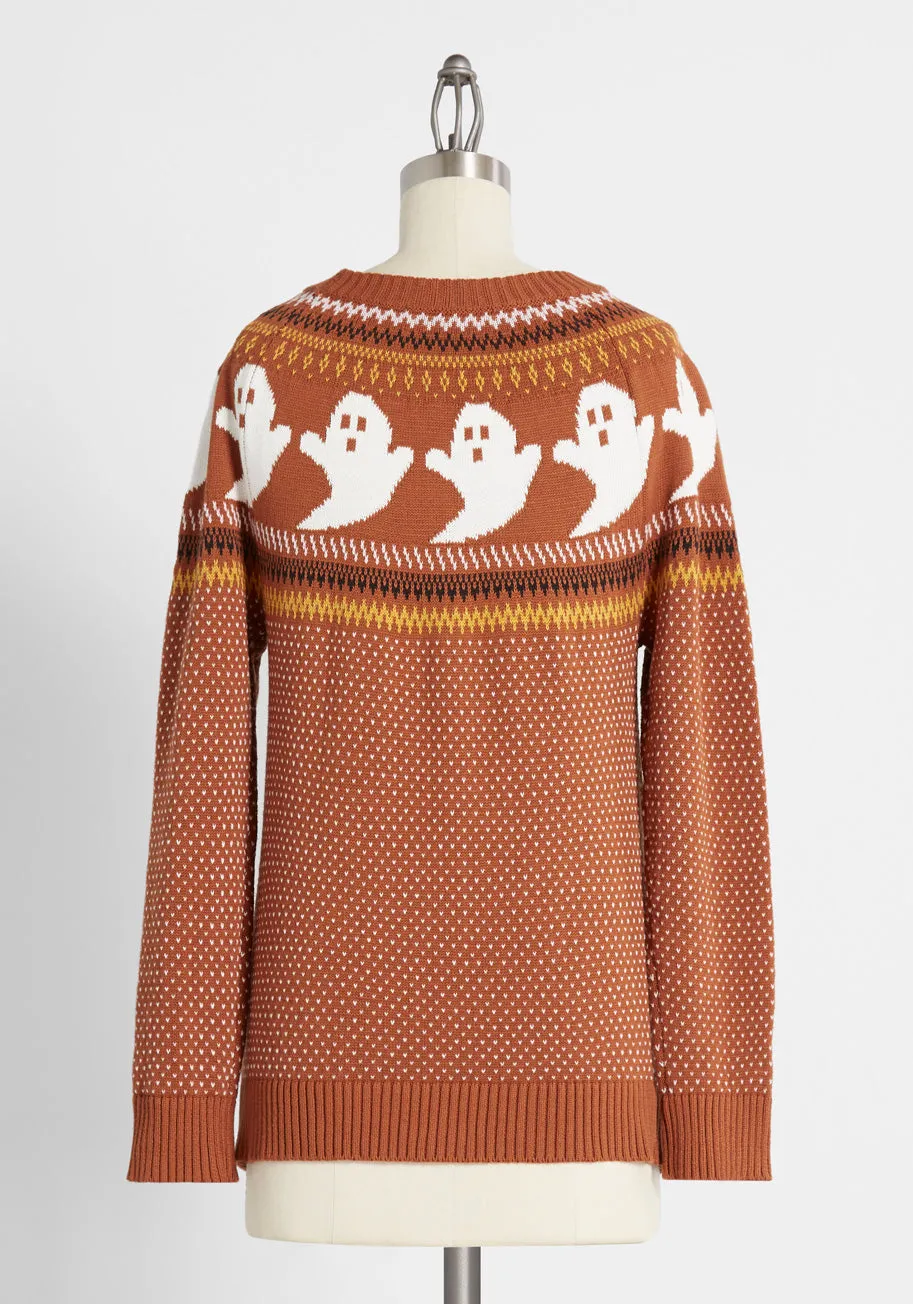 You've Been Ghosted Fair Isle Sweater sold by Modcloth product image thumbnail 2
