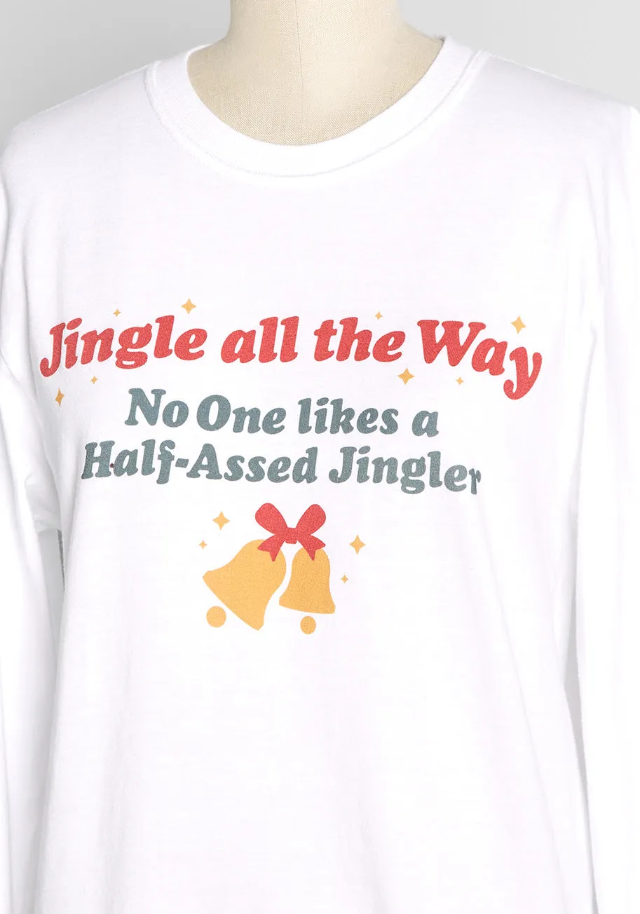 Jingle All the Way Long Sleeve Graphic Tee sold by Modcloth product image thumbnail 3