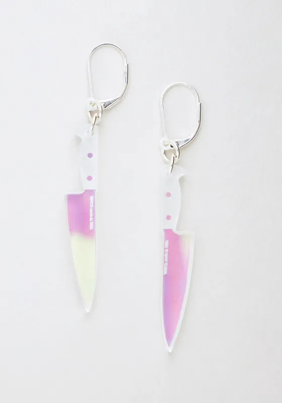 Knife To Meet You Dangle Earrings sold by Modcloth