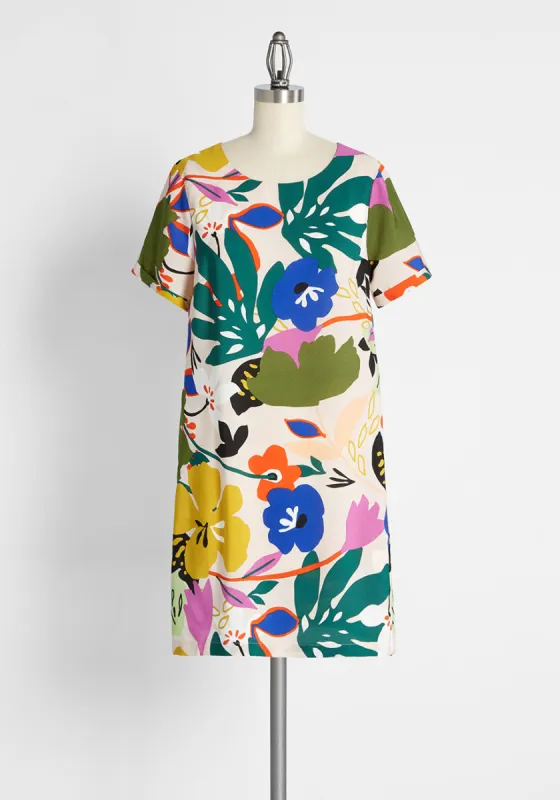 Tropical Palette Shift Dress sold by Modcloth