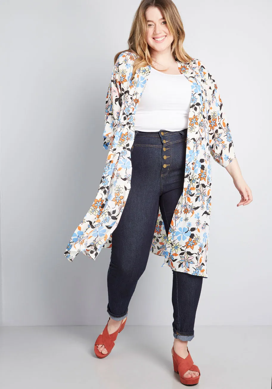 Inviting Opportunity Floral Kimono sold by Modcloth product image thumbnail 5