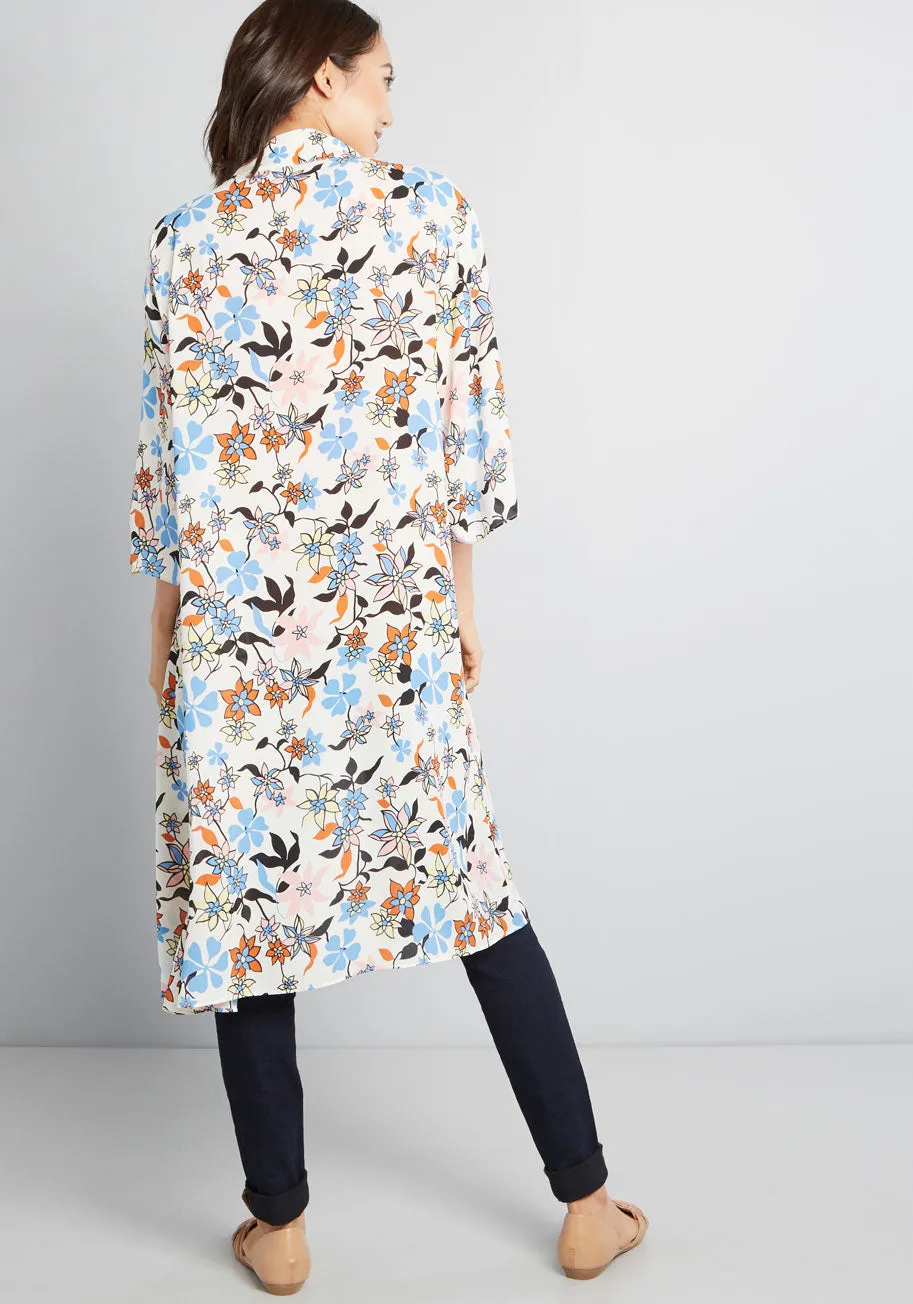 Inviting Opportunity Floral Kimono sold by Modcloth product image thumbnail 2