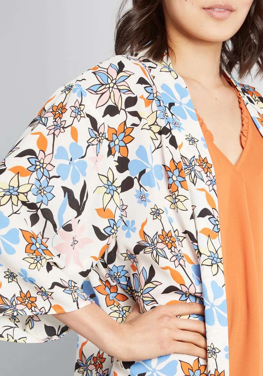 Inviting Opportunity Floral Kimono sold by Modcloth product image thumbnail 4
