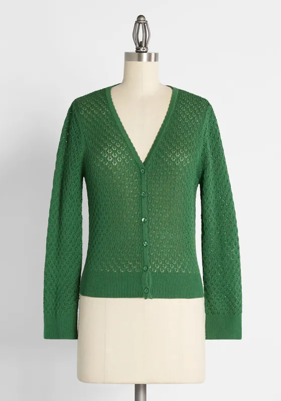 On the Scene of Serene Cardigan sold by Modcloth