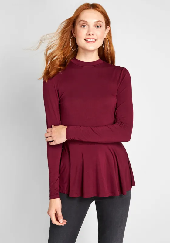 In the Knit of Time Peplum Top made by Modcloth