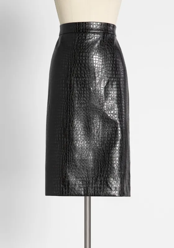 In the Faux Pencil Skirt sold by Modcloth