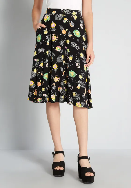 Excellence Attained Knit A-Line Skirt sold by Modcloth