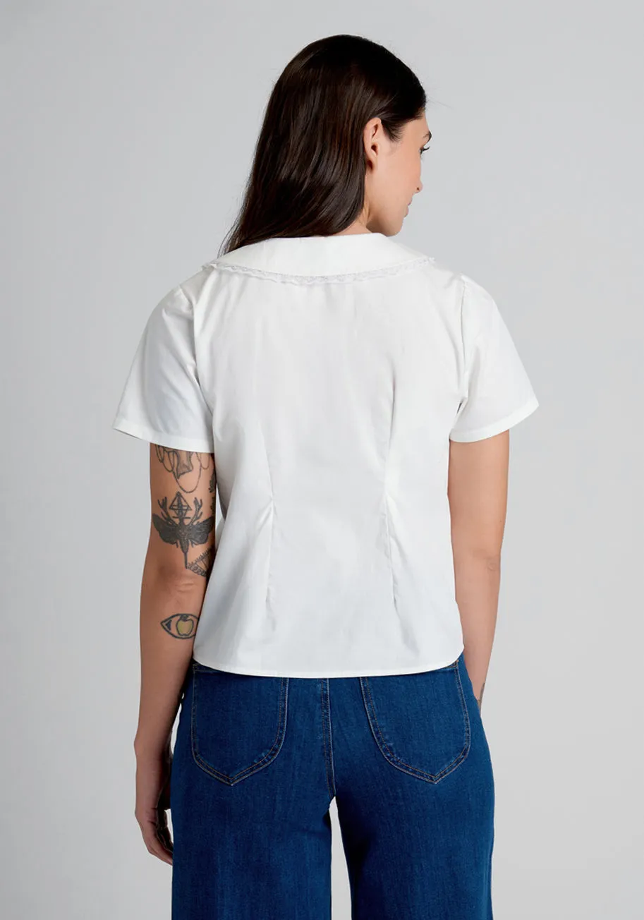 Strawberry Cream Puff Button-Up Top sold by Modcloth product image thumbnail 2