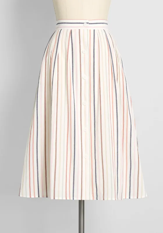 Lasting Allure Pleated Swing Skirt sold by Modcloth