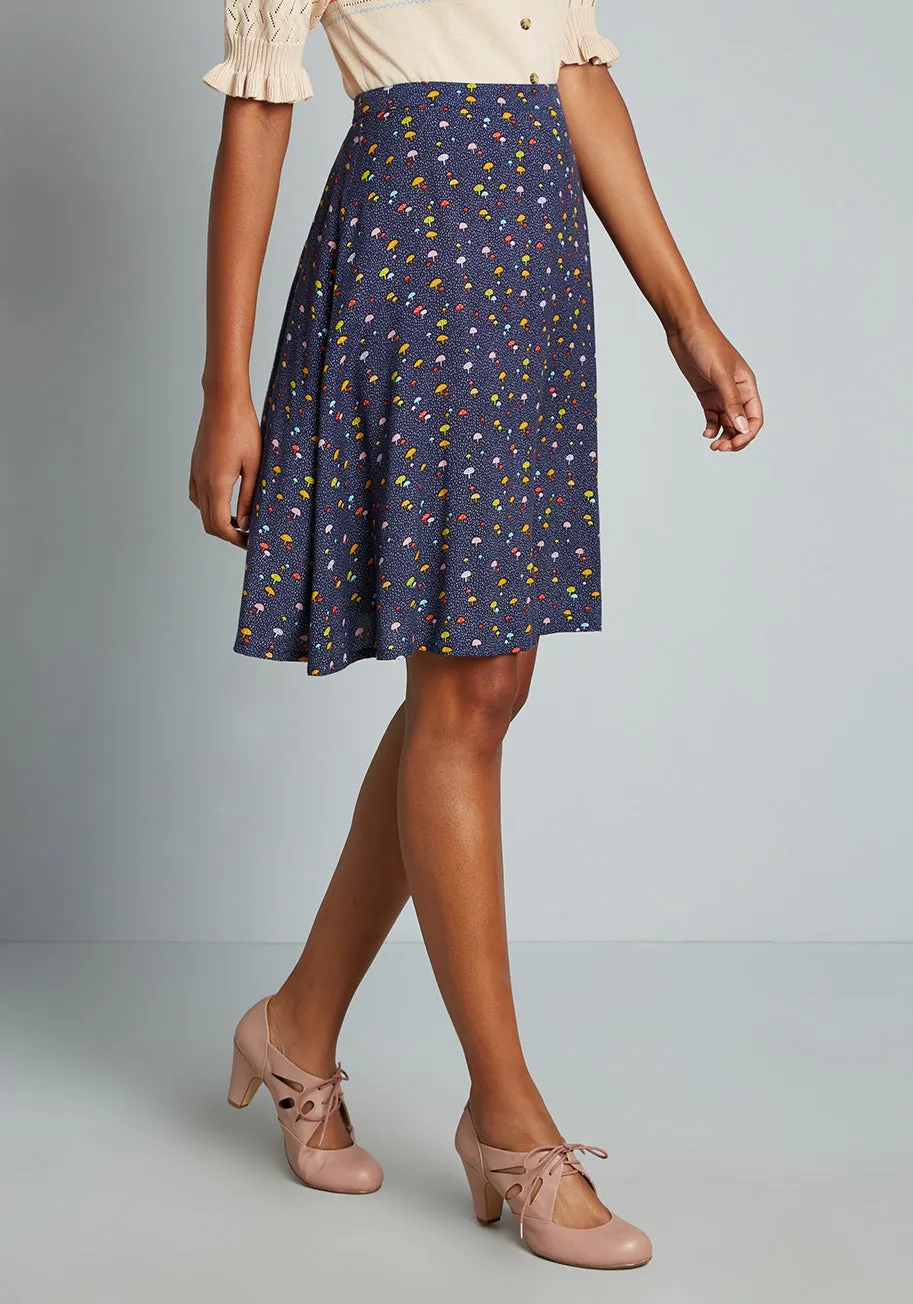 A Kerfuffle of Truffles A-Line Skirt sold by Modcloth
