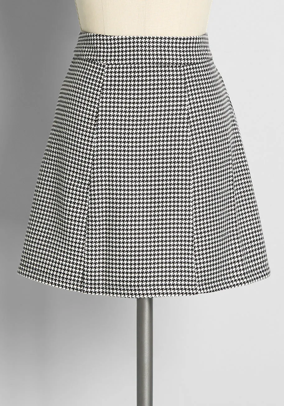 Heartbreaker in Houndstooth Mini Skirt sold by Modcloth product image thumbnail 2