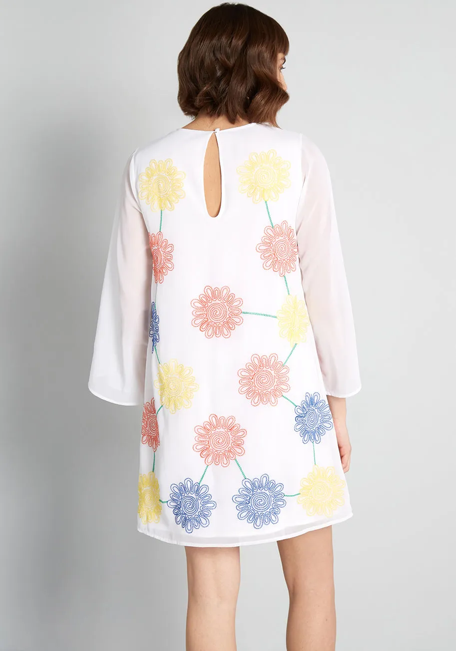 Springtime Soiree Embroidered Shift Dress sold by Modcloth product image thumbnail 2
