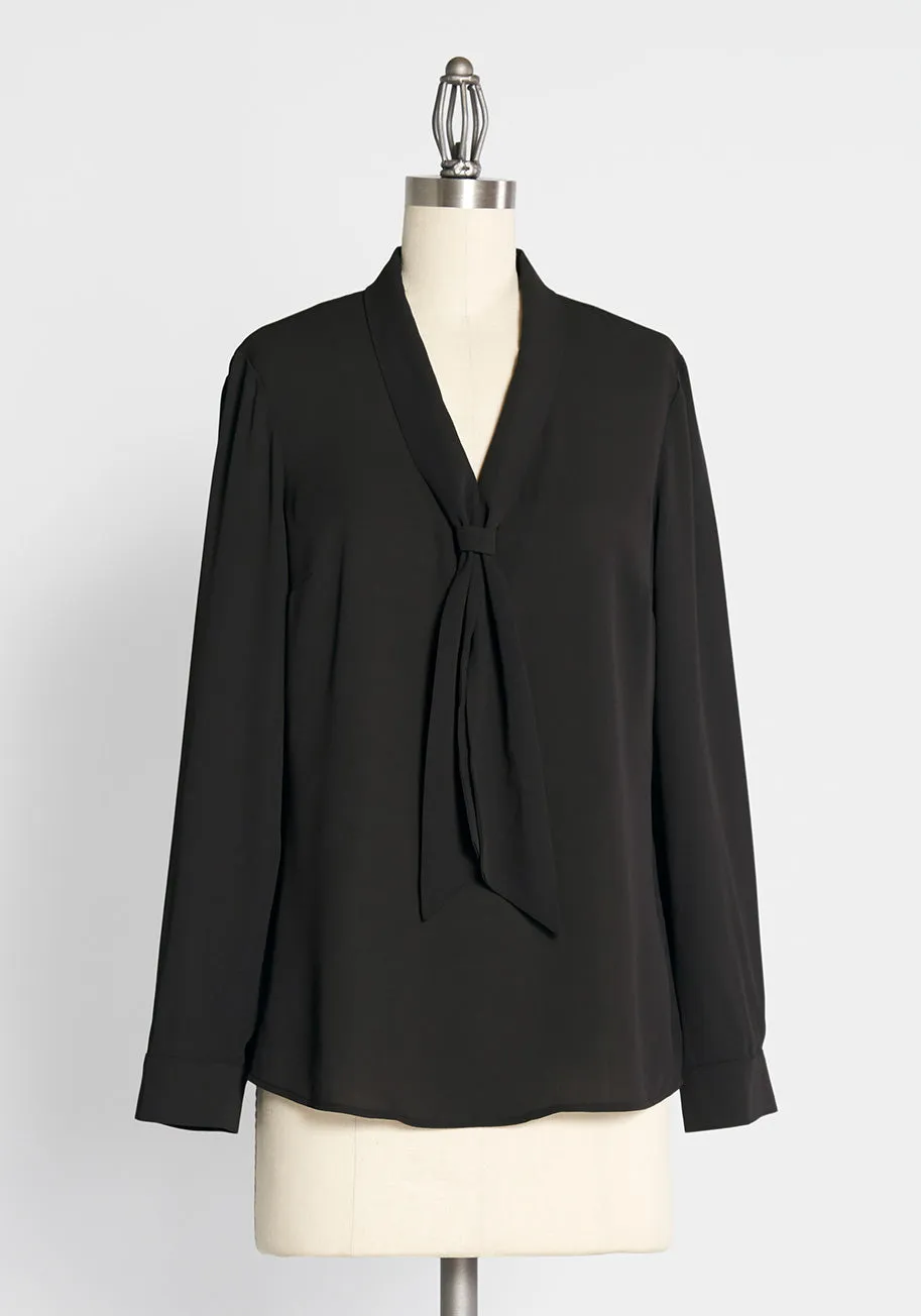 Pleasant Confidence Tie-Neck Top sold by Modcloth