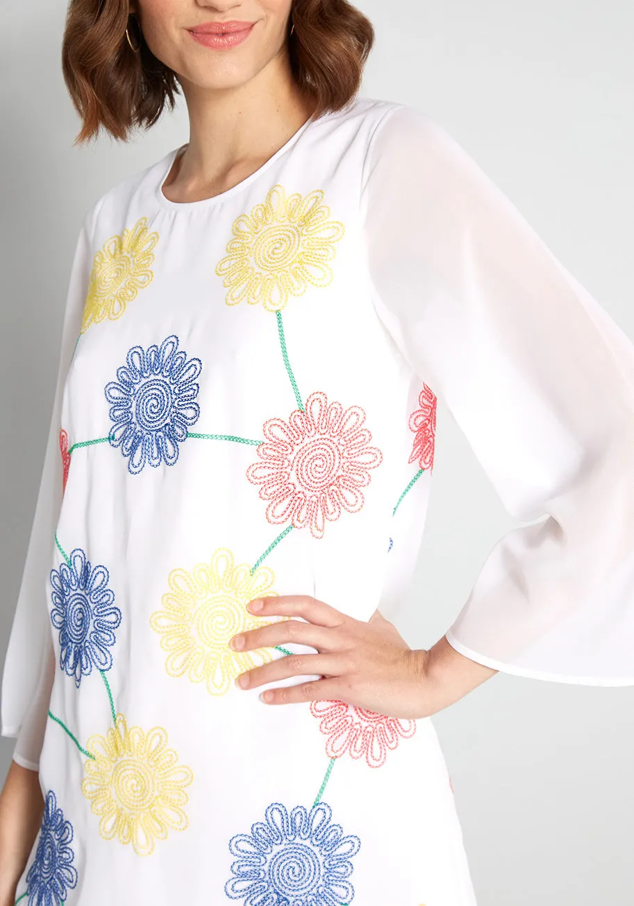 Springtime Soiree Embroidered Shift Dress sold by Modcloth product image thumbnail 4