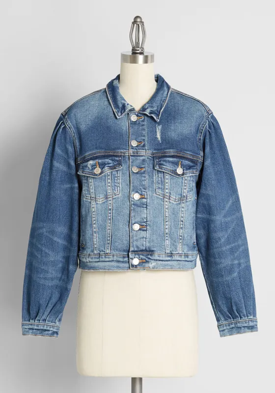 Ballooning Confidence Denim Jacket sold by Modcloth