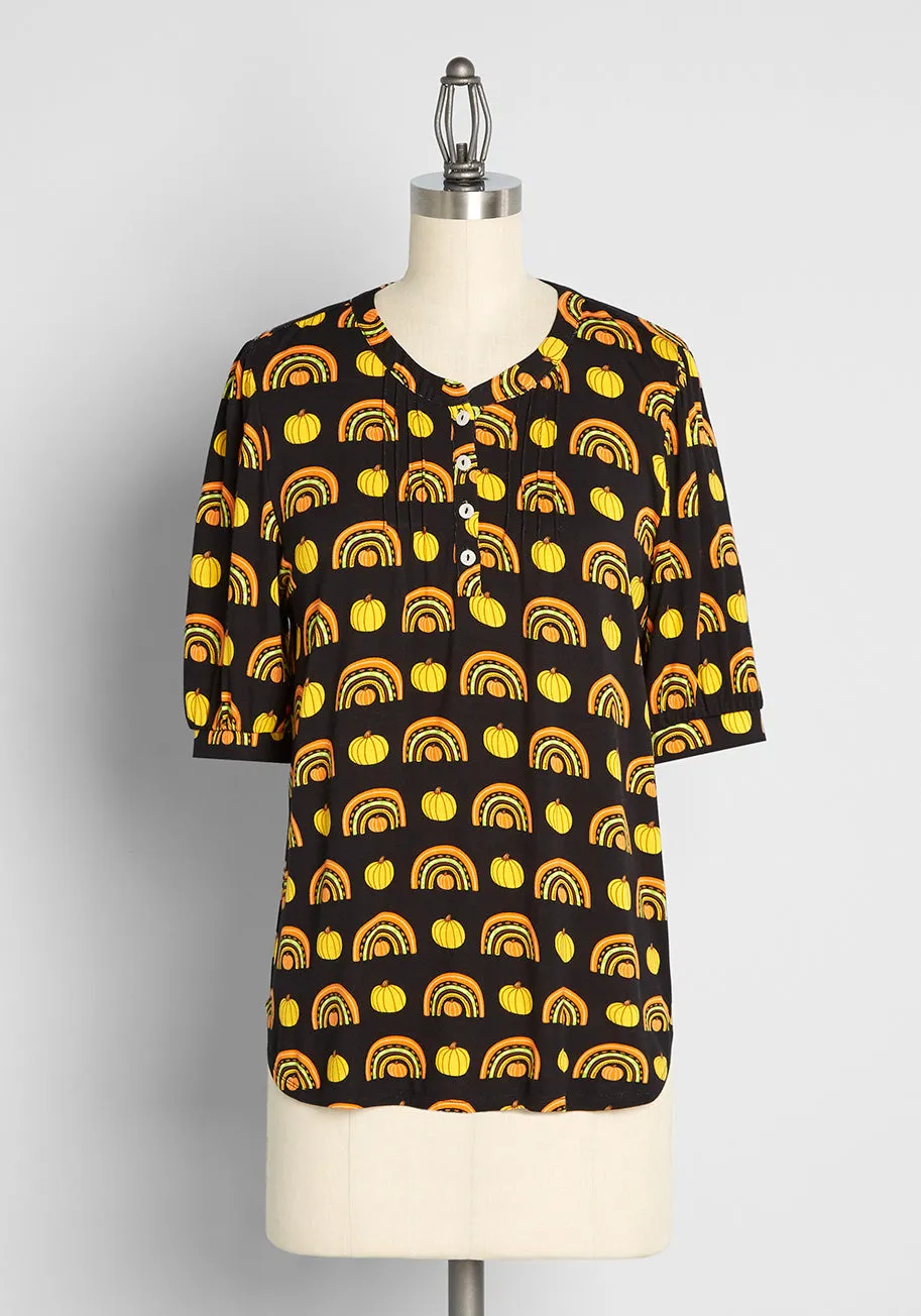 Winning Them Over Short Sleeve Top sold by Modcloth