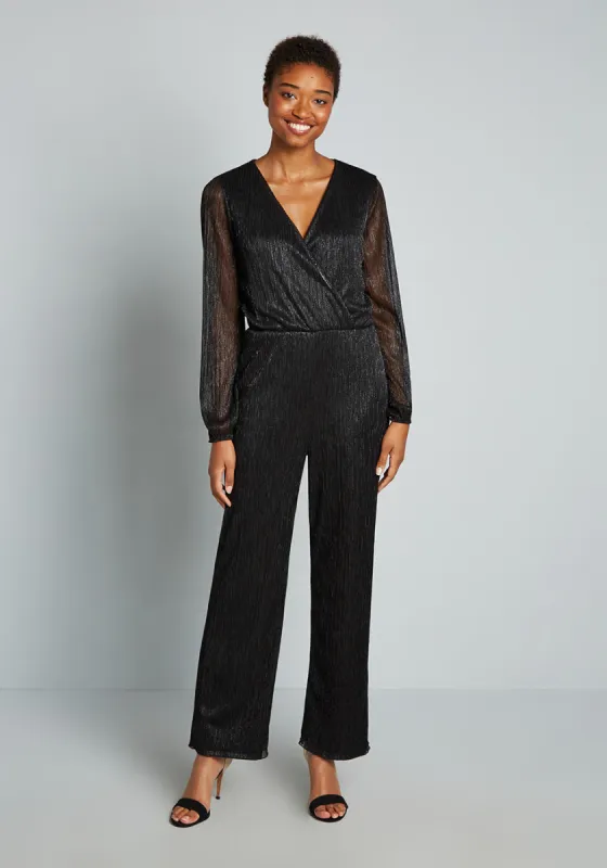 Shimmering and Svelte Jumpsuit sold by Modcloth