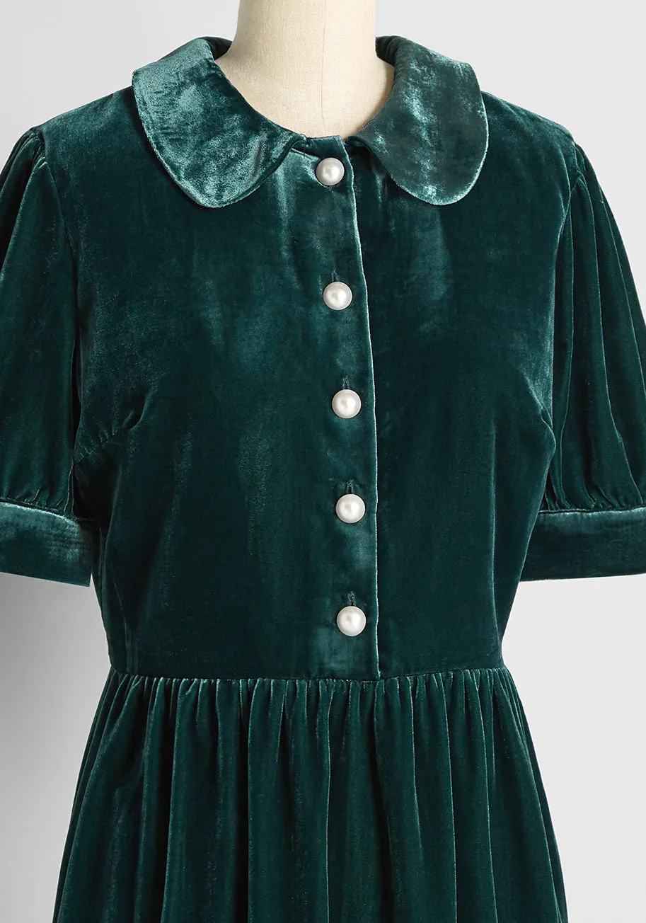 Lavishly Laudable Velvet Mini Dress sold by Modcloth product image thumbnail 3